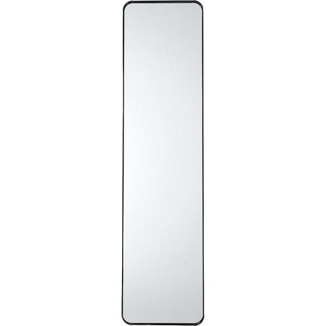Altobuy – Miroir rectangulaire 30x120cm en verre et aluminium noir – Surface claire et nette – Pour portes – Installation facile avec crochets inclus (1/5)