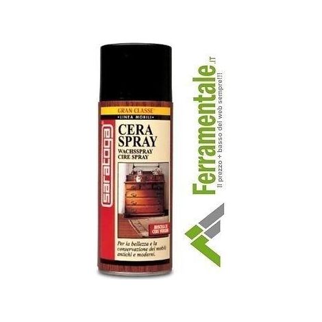 CERA SPRAY PER MOBILI ANTICHI E MODERNI E PAVIMENTI IN LEGNO 400 ML SARATOGA