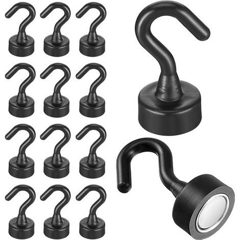 12 Stück Magnethaken,Neodym-Magnethaken,Hochleistungs-Aufhängehaken mit starkem Magneten,hübsche Haken für Kreuzfahrtküche (1/5)