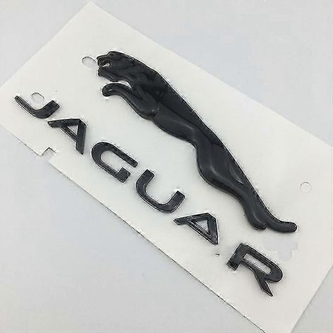 Convient aux Jaguar XJ, XJL, XE, XF, F-Pace et F-Type. Logo léopard en anglais pour le coffre arrière (noir). Couleur : noir. (1/2)