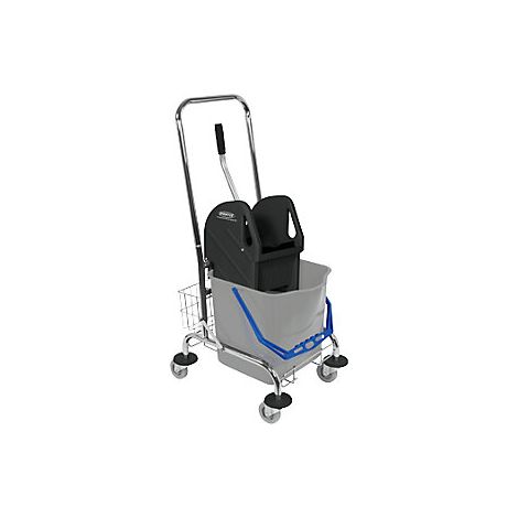 Carrello per pulizie Sprintus, secchio 1 x 27 l, pressa, cestino portaoggetti - 301035 (1/5)