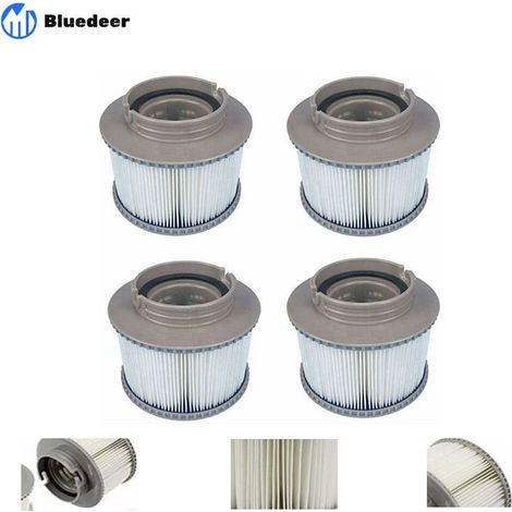 MSPA FD2089 de Rechange de Filtre pour Tous Les modèles Whirlpool Spas Swimming Piscine,Cartouches filtrantes avec Filet pour MSpa Les spas Bubble Spa (4 pièces) (1/5)