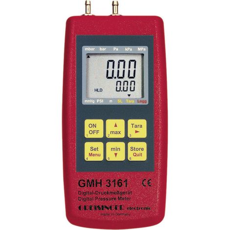 Greisinger GMH 3161-01 Druck-Messgerät  Luftdruck, Nicht aggressive Gase, Korrosive Gase -0.001 - 0.