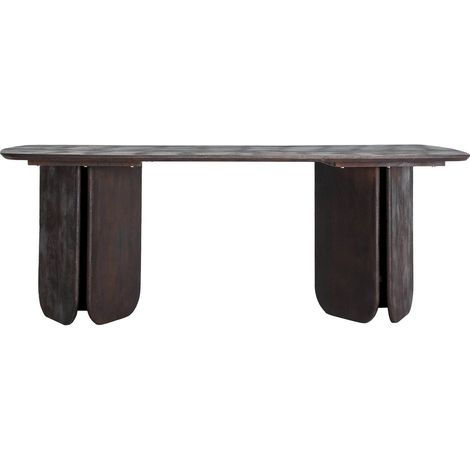 Table à manger contemporaine en bois de manguier marron - Marron bois de manguier naturel (1/5)