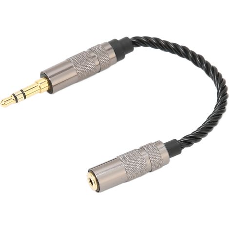 Adaptateur portable jack casque en cuivre plaqué argent 3,5 mm mâle vers 2,5 mm femelle (1/5)