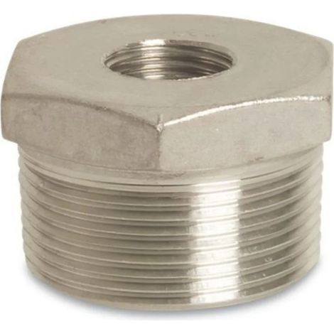 Raccord fileté en acier inoxydable Réducteur 3/4" Mâle x 1/2" Femelle