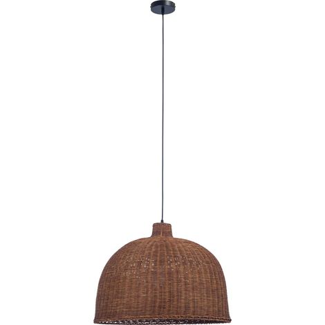 Cortic lampara colgante de rattan natural para bombilla E27
