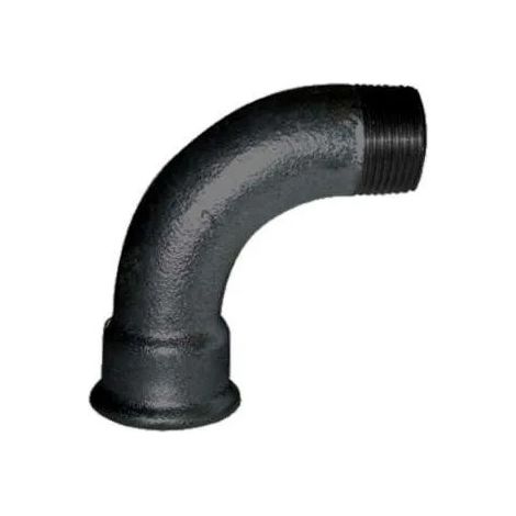 Winkelstück, verformbar 90°, 12x17, männlich weiblich schwarz großer Radius