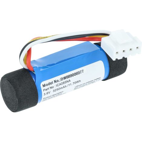 vhbw batteria sostituisce JBL ICA085NA per casse, altoparlanti, speaker (3250mAh, 3,6V, Li-Ion)