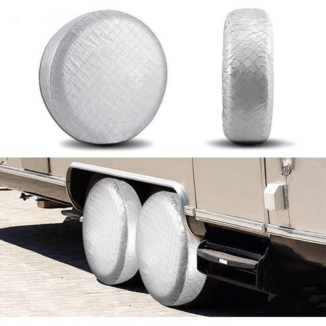 Set mit 4 wasserdichten Radkappen für 30 bis 32 Zoll Reifen, ideal für Autos, Jeeps, LKWs, SUVs, Anhänger, Wohnmobile und Wohnwagen. (1/5)