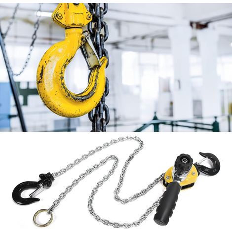 Palan à Chaîne Manuel, Capacité 250 Kg, Levier avec Chaîne de 1,5 M, Cliquet de Levage pour Charges (1/5)