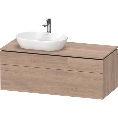 Duravit L-Cube Meuble sous-lavabo en console suspendu, avec plan