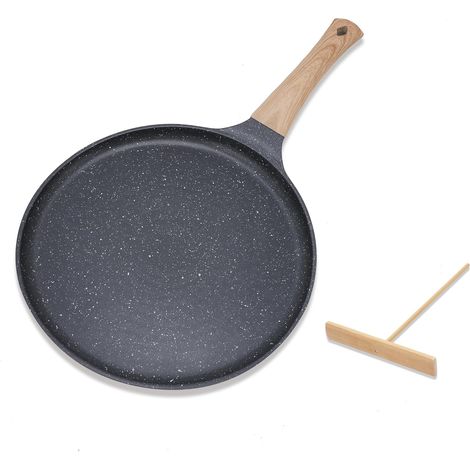Poêle à crêpes 20 cm blanc marron