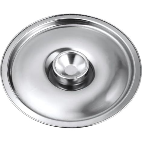 Couvercle universel en acier inoxydable pour casseroles et poêles - Réutilisable avec poignée dans l'anneau - 14 cm (1/5)