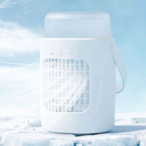 Climatiseur portable - - 23,5x14,5x14,5 cm - Batterie 8000 mAh - 3 vitesses - Refroidissement à base d'eau (1/4)