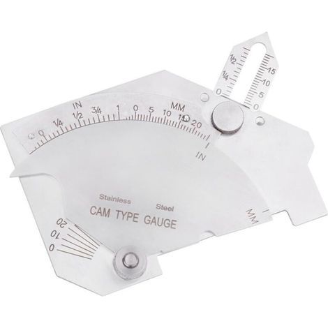 Jauge à came de pont MG-8 Jauge de soudage en acier inoxydable Outil d'inspection des joints de surfaces soudées Système métrique et en pouces Jauge de gorge Jauge (1/5)