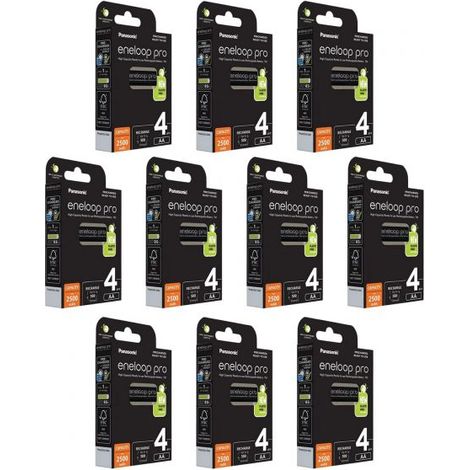 Panasonic Eneloop pro batterie ricaricabili 40 stilo AA 2500mAh sbk-3hcde