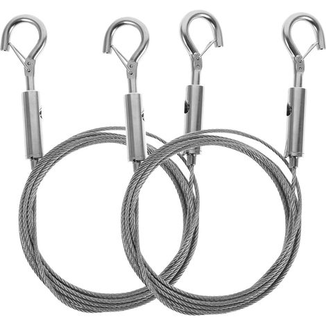 Kit de suspension pour tableaux (2 pièces) avec fil, en acier (1/5)