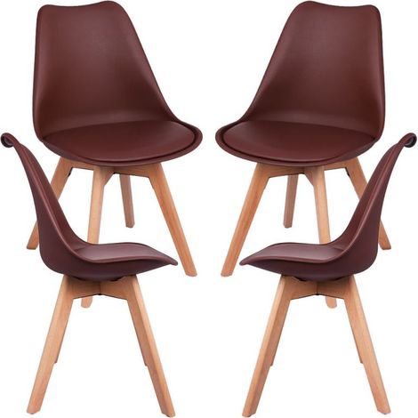 Packs Sillas Comedor - Pack 4 Sillas Synk Basic - Marrón