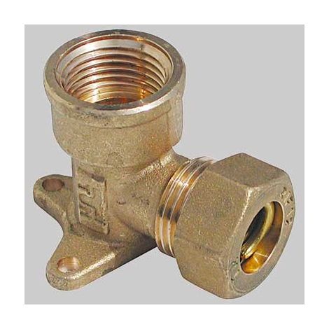 GOMITO CON FLANGIA 3 FORI O-RING TIEMME - 18 x 1/2