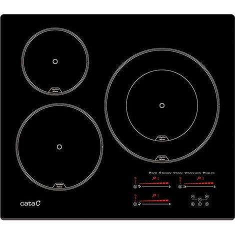 Cata INSB 6028 BK/A - Vitroceramica Induccion 3 Zonas Coccion Ancho 60 Cm