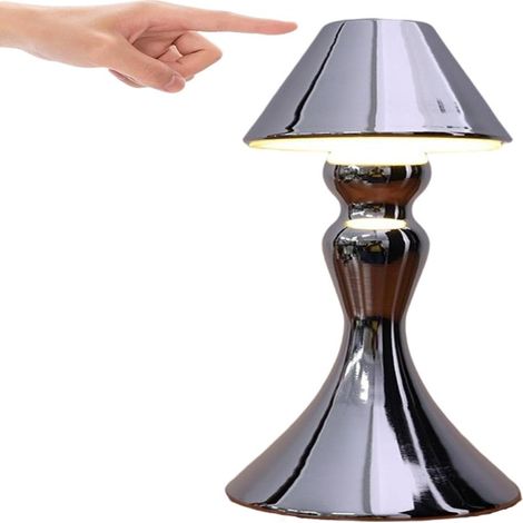 Lampe de chevet LED tactile, rechargeable et sans fil, avec 3 niveaux de luminosité, pour le bureau et la chambre. (1/3)