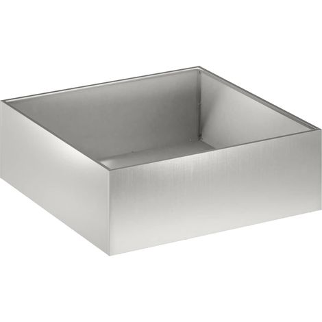 Garden Planter Silver 60 x 60 x 20 cm Stainless Steel vidaXL