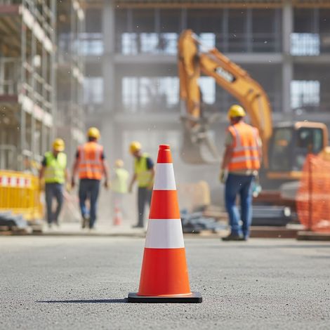 Verkehrskegel 75 cm - robust mit reflektierenden streifen