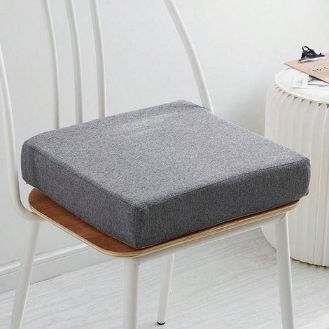 Coussin de siège en mousse haute densité, 50 x 50 x 5 cm, léger et confortable(Gris foncé)