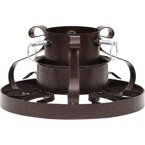 Support de sapin de Noël en bronze antique, 29 x 29 x 15,5 cm (1/5)