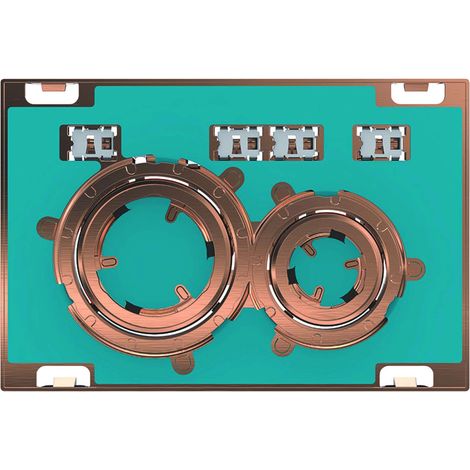 Placca Geberit Sigma50 Round Personalizzabile / Oro Rosso Doppio Tasto  115.650.00.1 Oro Rosso (1/3)