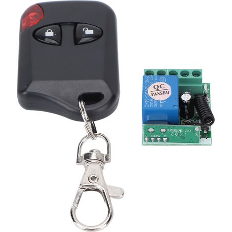 Interrupteur Télécommande RF 433MHz 1 Canal pour Porte Électrique, Commutateur à Distance Réglable DC12V (1/5)
