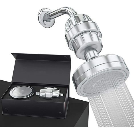 Set di soffione doccia di lusso con filtro, filtro doccia a 20 stadi per acqua dura, rimuove cloro e sostanze nocive – Filtro per soffione doccia ad alta efficienza (1/5)