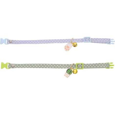 Collares de seguridad ajustables para gatos con colgante, 10 unidades. Collares para gatitos. (1/5)