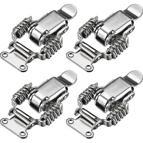 2/4/8 pièces - Pince de verrouillage à double ressort de compression pour tiroir d'armoire - 4 pièces (1/5)