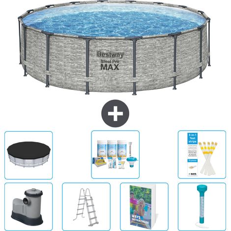 Bestway Steel Pro MAX Rund - 488x122 cm - 8-teilig S574