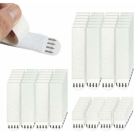 Picture Hanging Strips, 36 Pieces, No-Drill Picture Hooks for S/M/L, Self-Adhesive Strips for Hanging Frames and Christmas Decorations Without Damage (White) (1/5)
