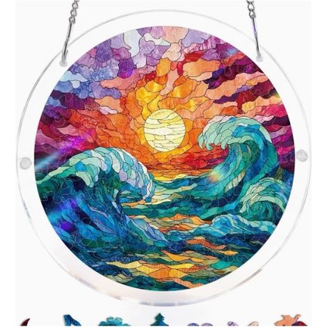 Nouveaux attrape-soleil Oiseaux de Printemps pour Fenêtre, Puzzle Oiseau Coloré, Pendentif Attrape-Lumière Marée Dorée - 2020