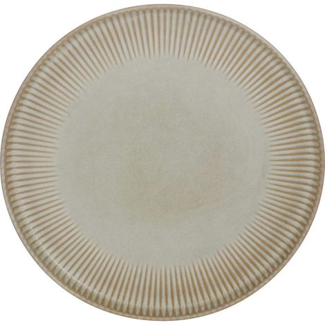 Lot de 6 Assiettes Plates "Chloe" 27cm Beige