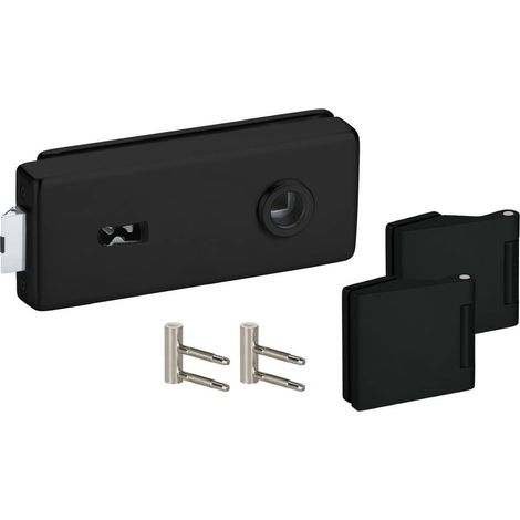 HERMAT Ganzglastürschloss-Set GENOVA 6082/6325/HZ, Edelstahl