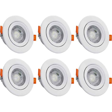 Spot Led Encastrable Gu10 - Module 5w 4000k Ip65 - Pour Extérieur Et Intérieur - Lot De 6 (1/5)