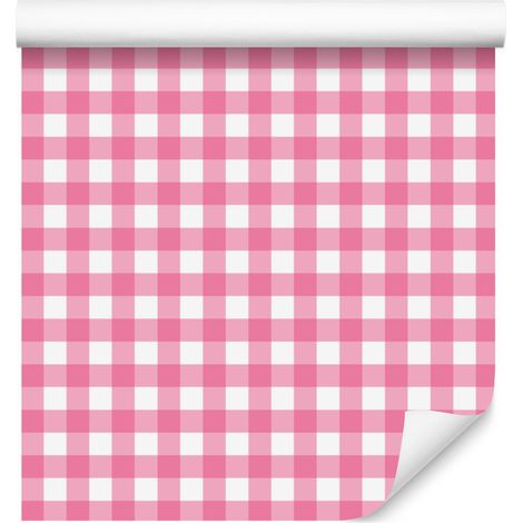 Papier peint à motif rose poudré, détails fins, 50 x 1000 cm (1/5)