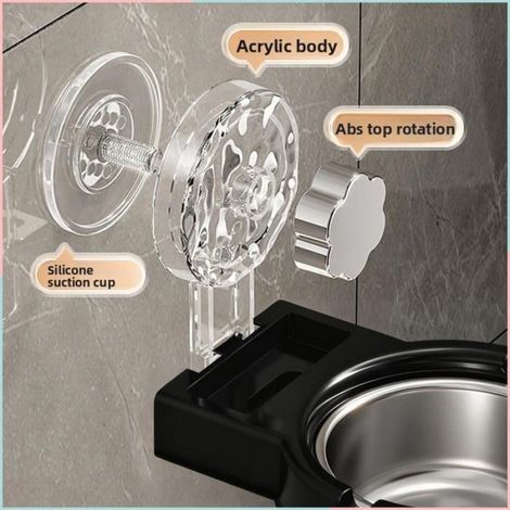 Cocosity cendrier de salle de bain Cendrier mural en acier inoxydable, gain de place, avec forte ventouse, parapharmacie membres (1/5)