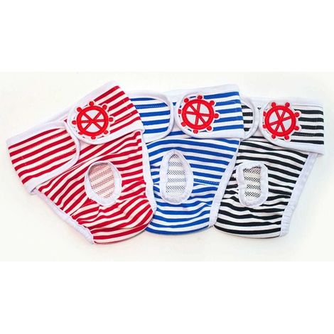 Couches physiologiques sous-vêtements pour chiens 3pcs (L)-Fei Yu