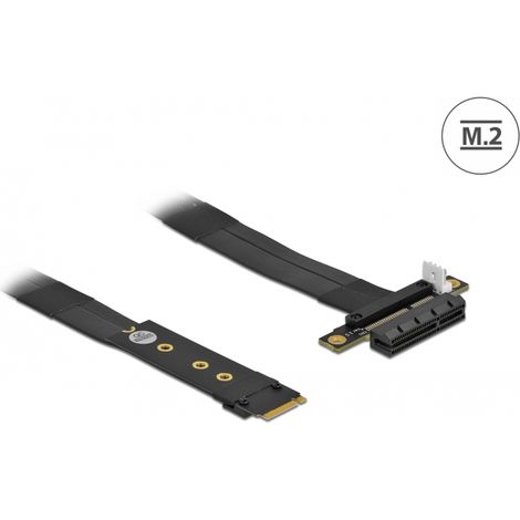 Delock Adaptador M.2 clave M a PCIe x4 NVMe con cable de 20 cm