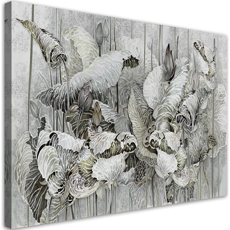 Tableau sur toile Fleurs de saint lotos 90x60 (1/5)