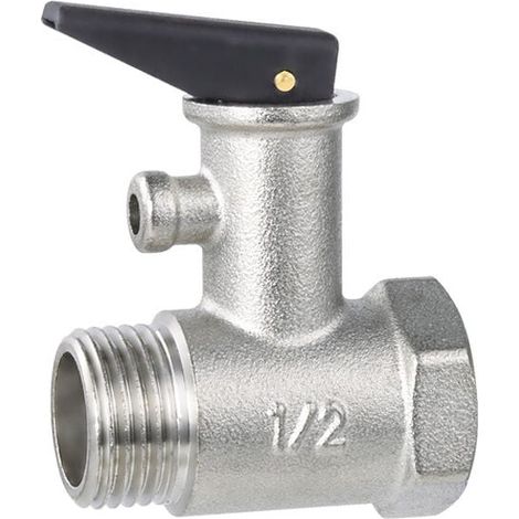 Soupape de sécurité pour chauffe-eau, soupape de surpression en laiton, ressort à fil intérieur et extérieur, soupape de sécurité tout en cuivre (1/4)