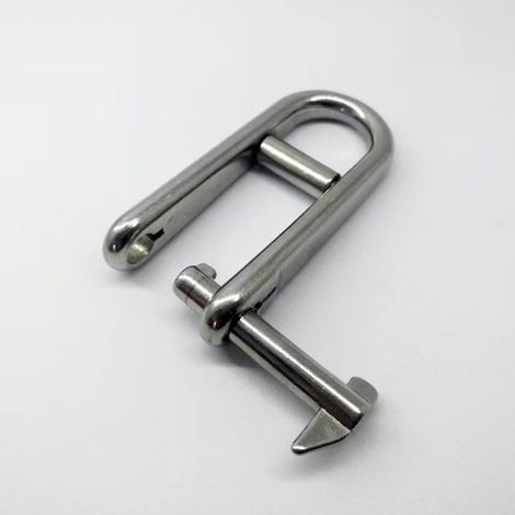 Stainless steel safety bolt with stop, European-style shackle with stop, D-shackle, accessories for shipbuilding and yacht construction 316-M5--DTEKGAZ