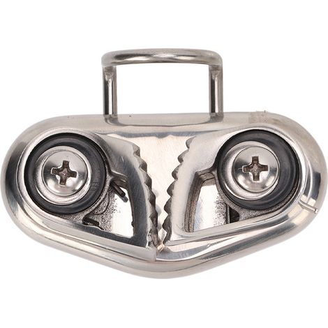 Pince de câble marine à came avec anneau de guidage de câble, équipement de Pilates pour la voile, acier inoxydable 316 poli miroir, convient aux cordes de 10 mm. (1/5)