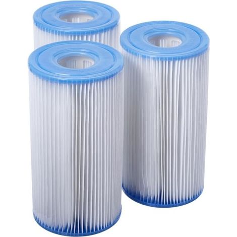 Cartouches filtrantes Intex type A (lot de 6), filtre de rechange pour piscines hors sol, 90 x 78 x 28 mm, compatibles avec les pompes de filtration 28635EG, 28633EG et 28671EG.
